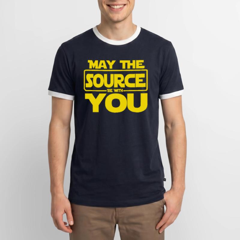 May the Source be with You Coding Code Men's Ringer Shirt