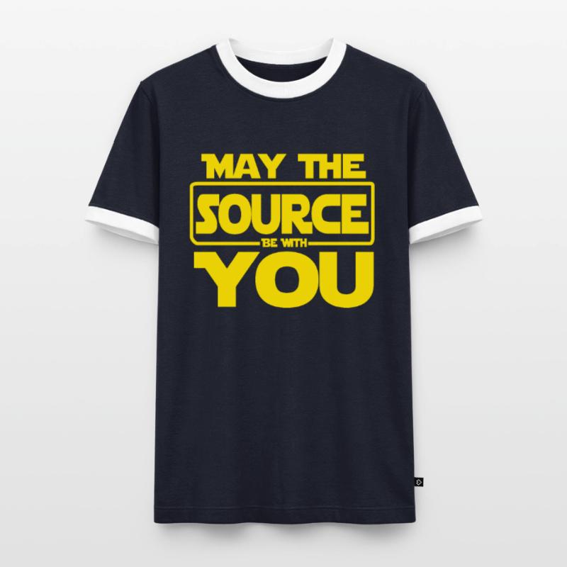 May the Source be with You Coding Code Men's Ringer Shirt