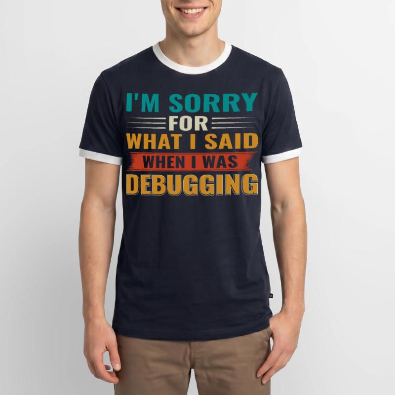 Debugging Nerd Computer Programmeur IT T-shirt contrasté Homme