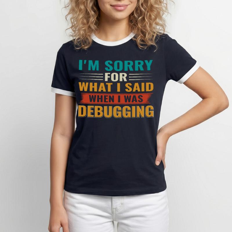 Debugging Nerd Computer Programmeur IT T-shirt contrasté Homme