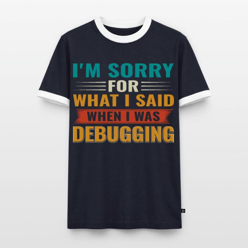 Debugging Nerd Computer Programmeur IT T-shirt contrasté Homme