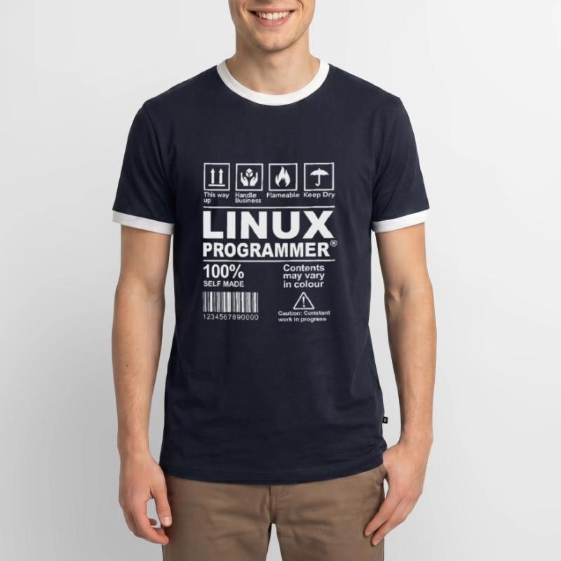 Geek Linux Programmierer lustige Definition Männer Kontrast-T-Shirt