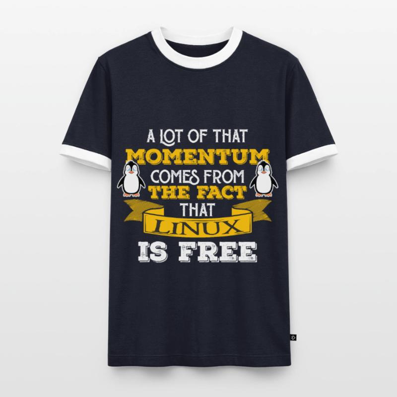 Linux Nerd Computer IT Geek T-shirt contrasté Homme