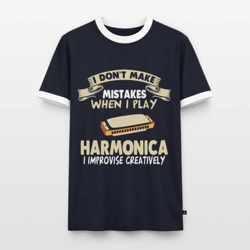 Harmonica Harmonica Harmonica Harmonica T-shirt contrasté Homme