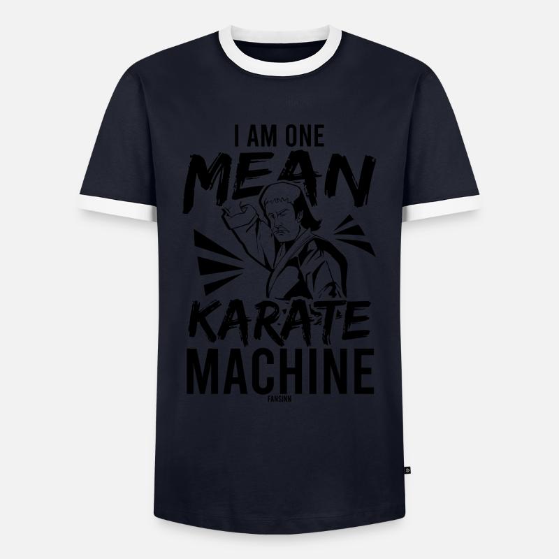 cooler Karate Spruch als Geschenk - Männer Kontrast-T-Shirt - Navy/Weiß 