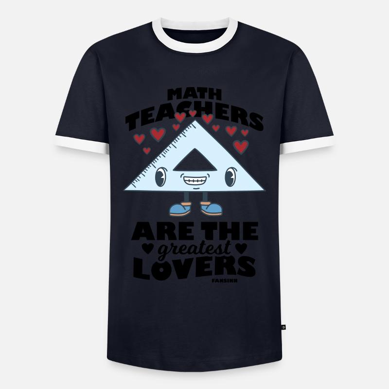 Mathematics - Men's Ringer Shirt - navy/white 