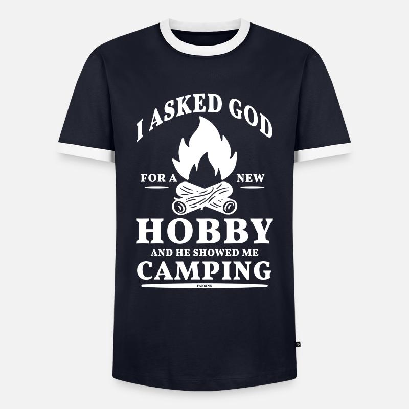 Camping - Men's Ringer Shirt - navy/white 