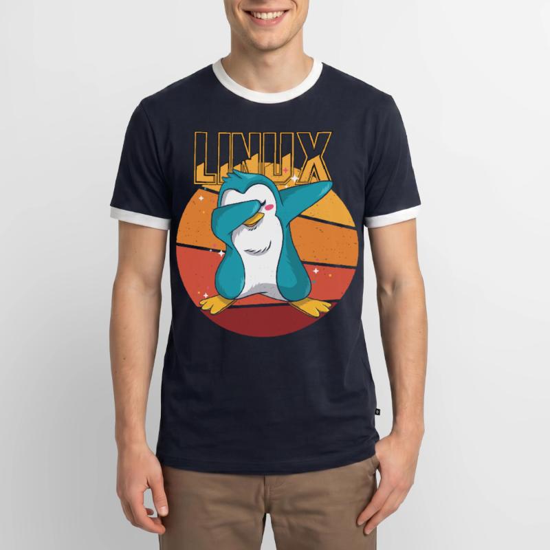 Geek Linux Root Party Penguin Nerd Programmeur Comp T-shirt contrasté Homme