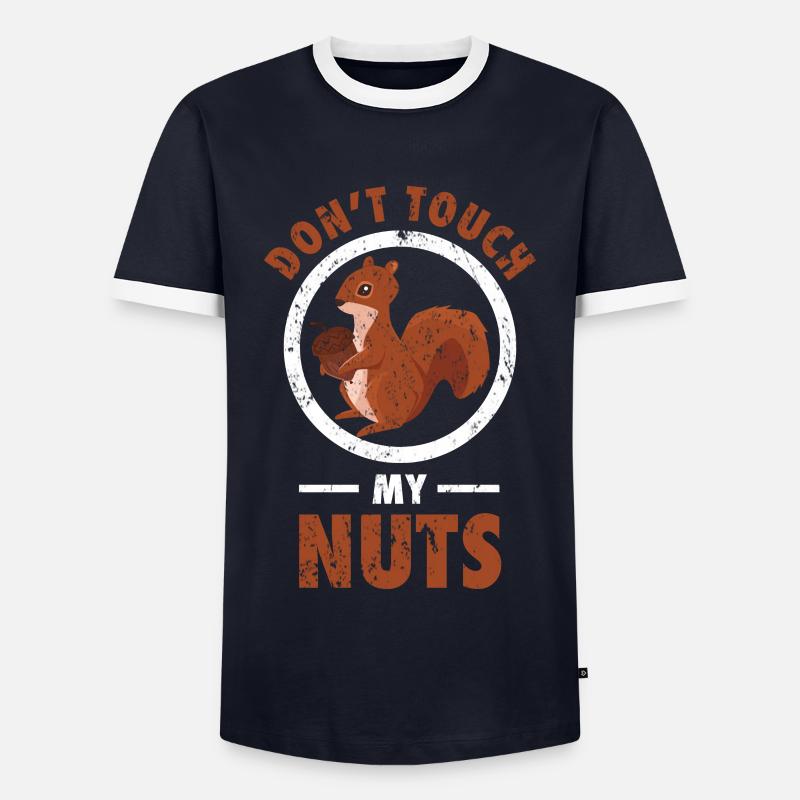 Eichhörnchen - Männer Kontrast-T-Shirt - Navy/Weiß 