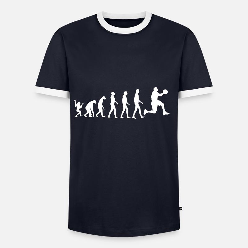 Evolution du basket - T-shirt contrasté Homme - marine/blanc