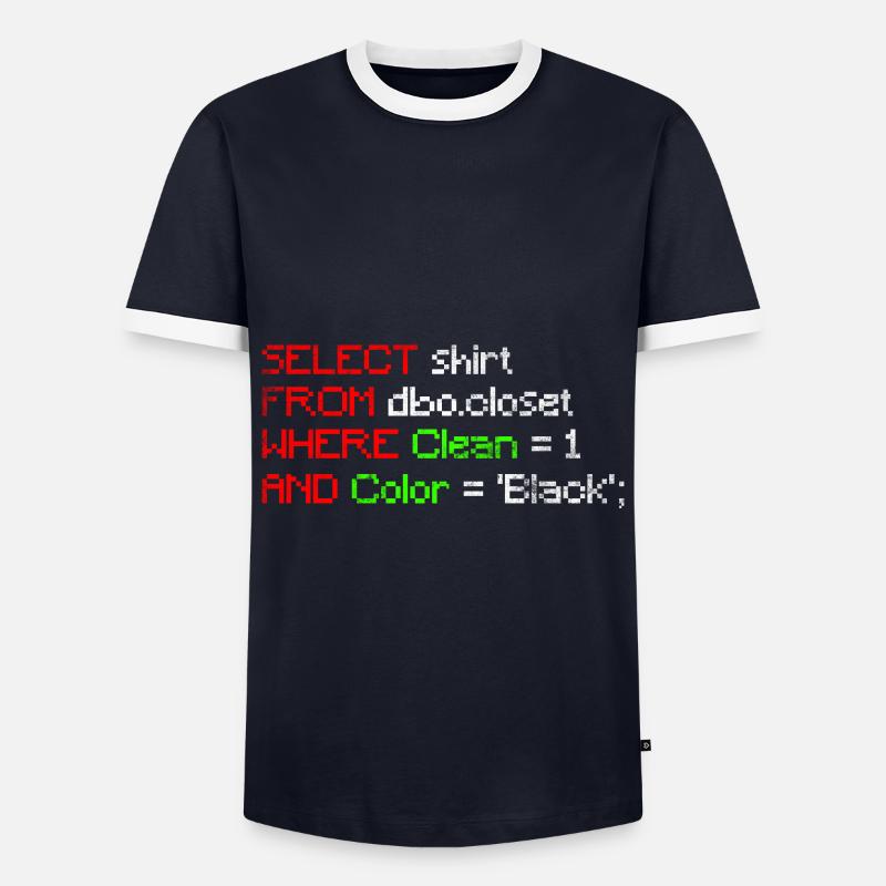 Programmeur Geek Computer - T-shirt contrasté Homme - marine/blanc 