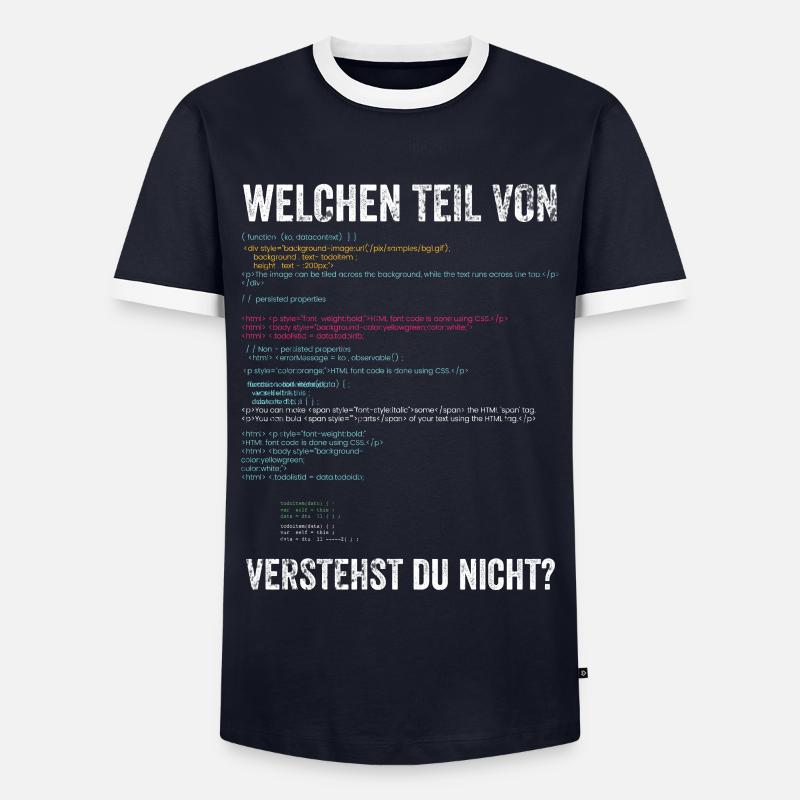 Programmierer - Männer Kontrast-T-Shirt - Navy/Weiß