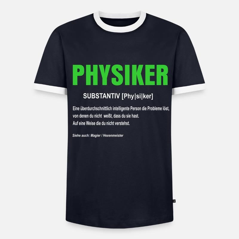 Physicist - Men's Ringer Shirt - navy/white