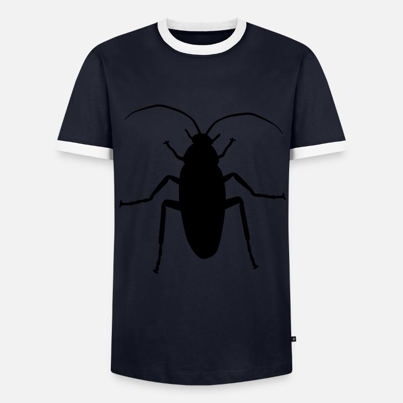 Les vermines cafards Scharbe - T-shirt contrasté Homme - marine/blanc