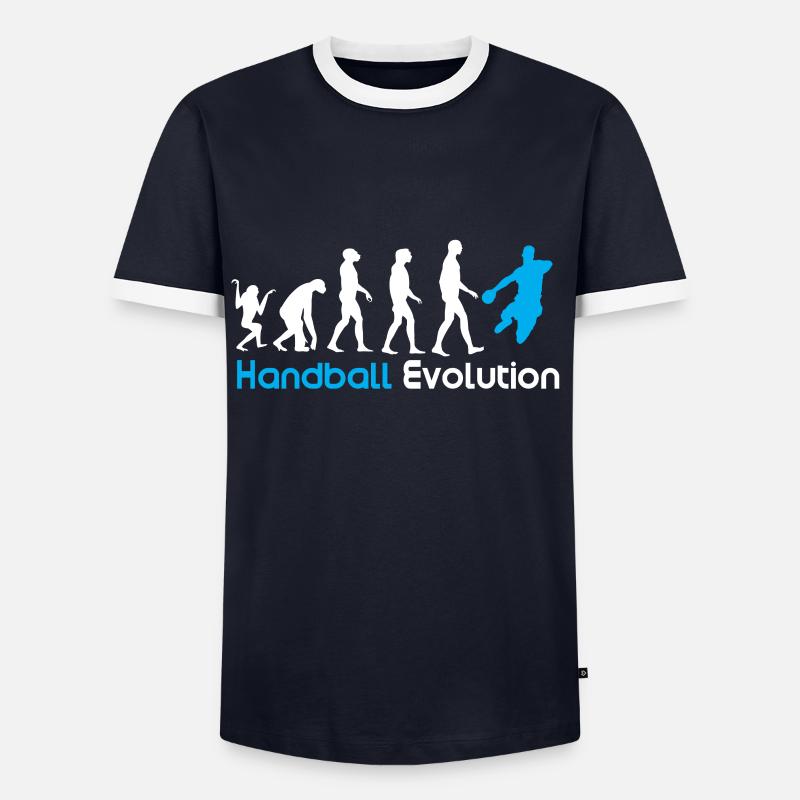 Handball Evolution - Men's Ringer Shirt - navy/white