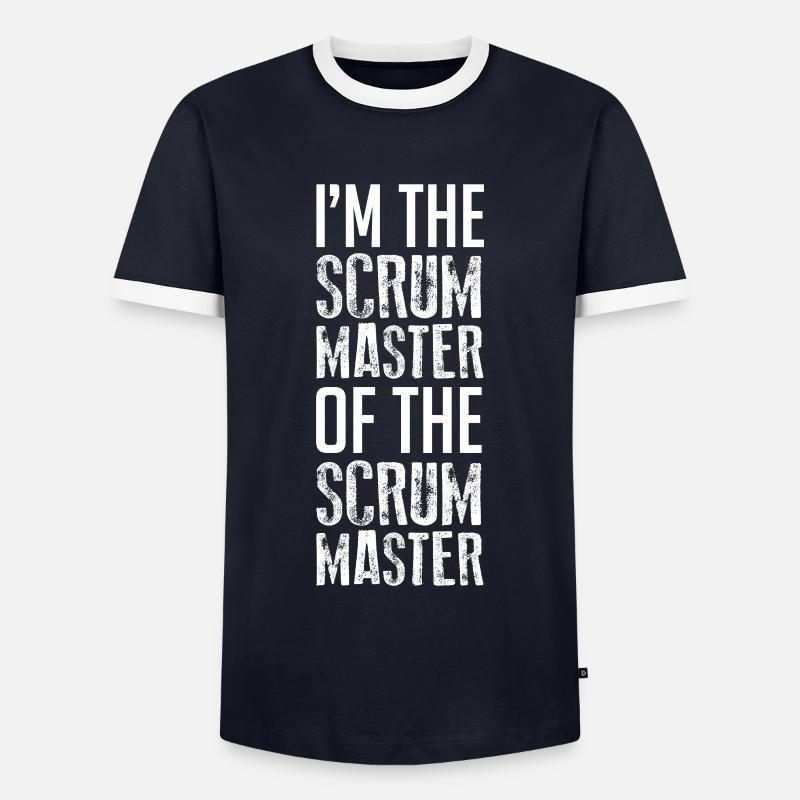Scrum Master Software Docker Geek Agile - Männer Kontrast-T-Shirt - Navy/Weiß 