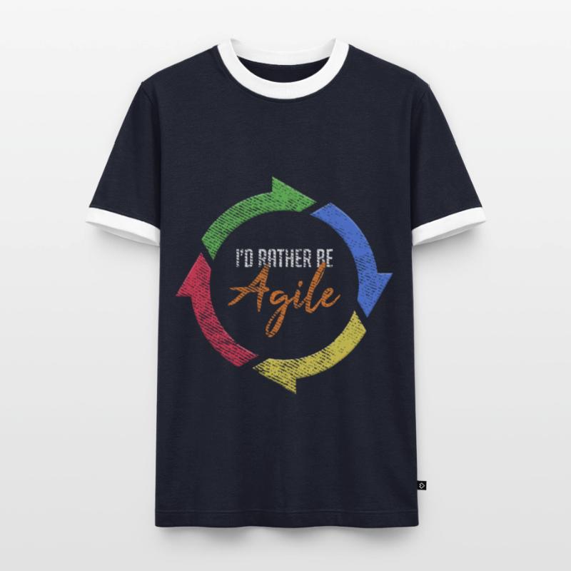 Logiciel Agile Scrum Master Devops Coding T-shirt contrasté Homme
