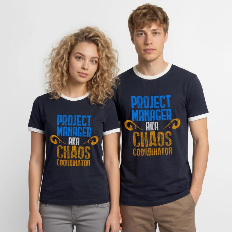 Chef de projet Scrum Master Git Programmer T-shirt contrasté Homme