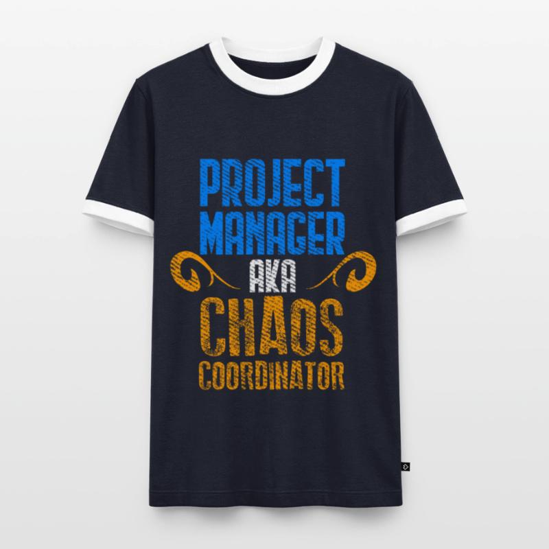 Chef de projet Scrum Master Git Programmer T-shirt contrasté Homme