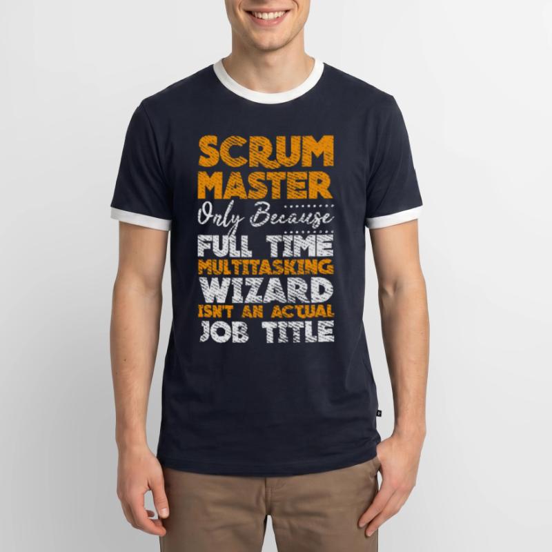 Scrock Master Developer Docker Container Git Touch T-shirt contrasté Homme