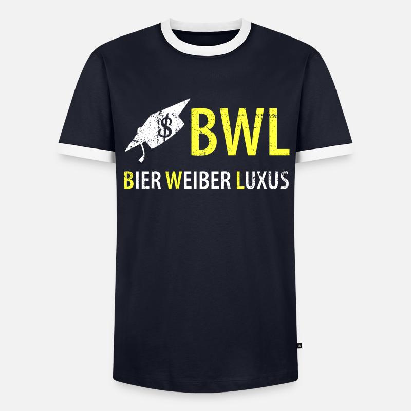 BWL - Männer Kontrast-T-Shirt - Navy/Weiß