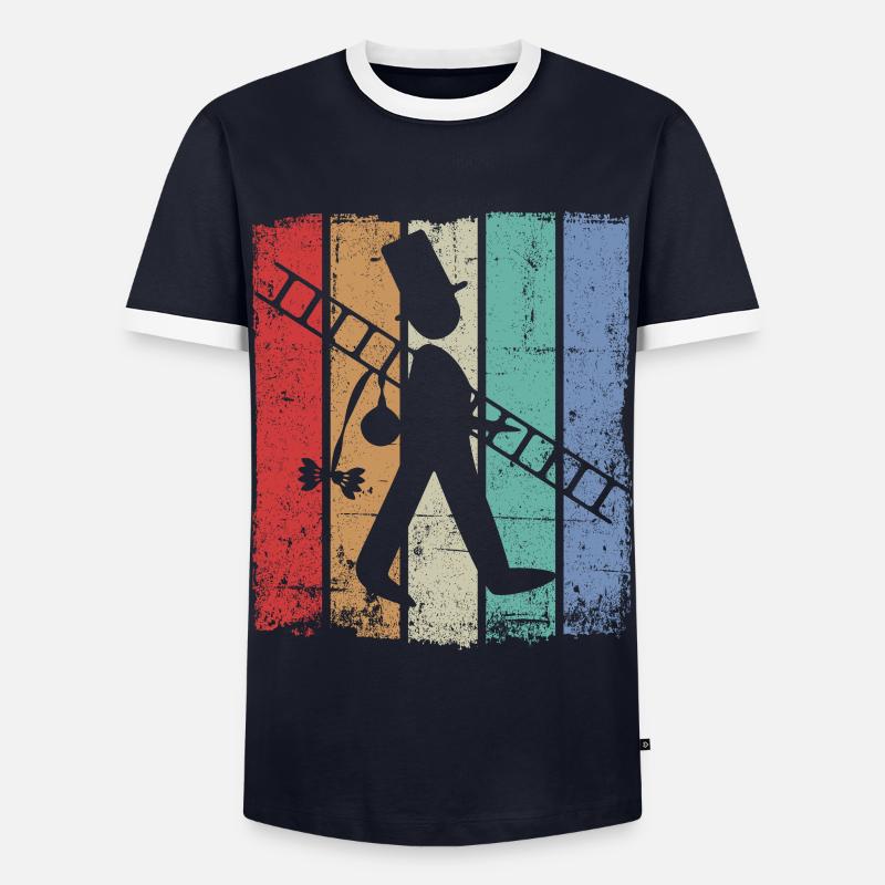 Chimney sweep chimney sweep - Men's Ringer Shirt - navy/white 