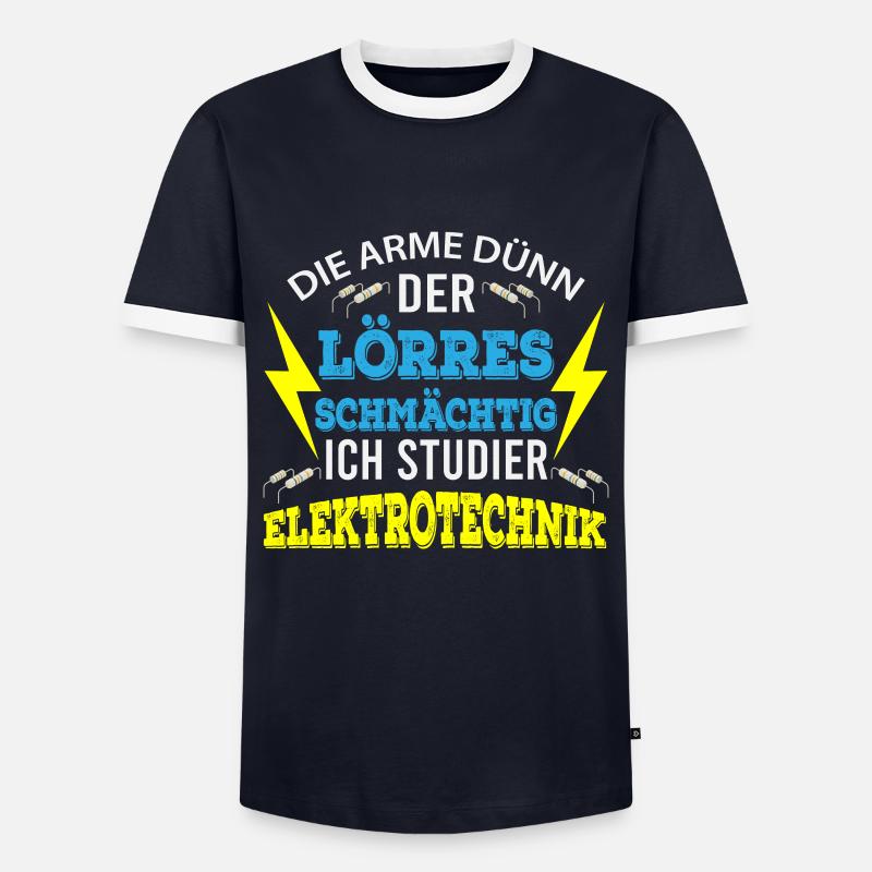 E-Technik Student Geschenk - Männer Kontrast-T-Shirt - Navy/Weiß 