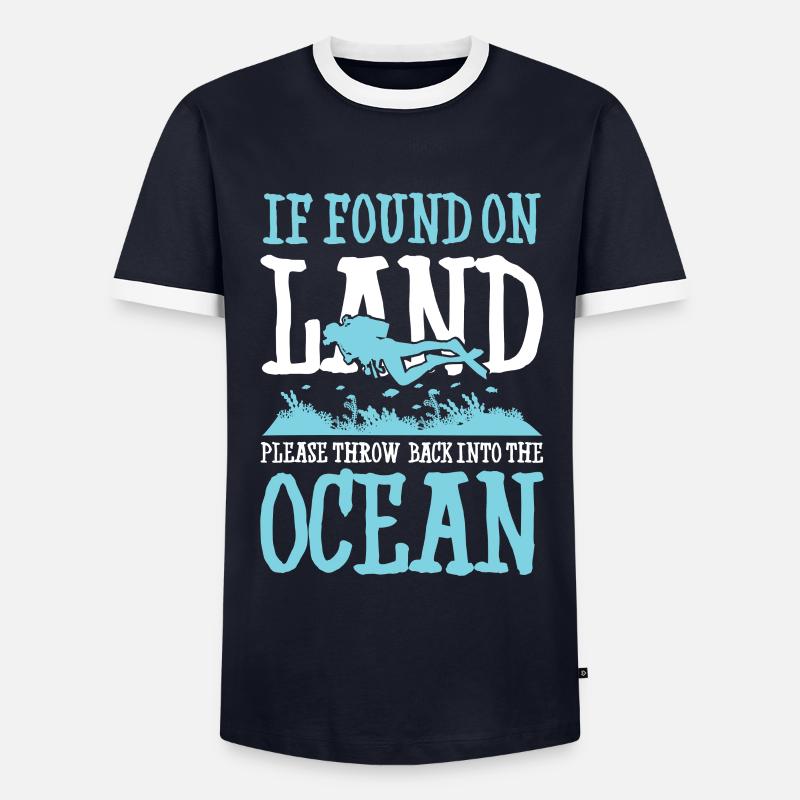 Scuba diving scuba dive diver - Men's Ringer Shirt - navy/white 