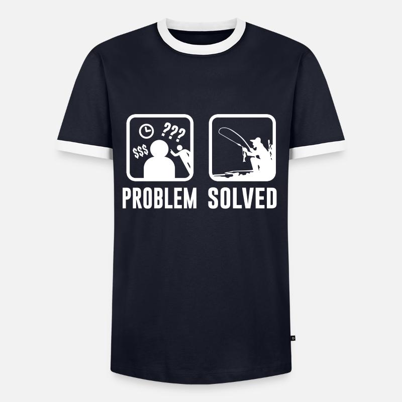 Problem solved - Men's Ringer Shirt - navy/white 