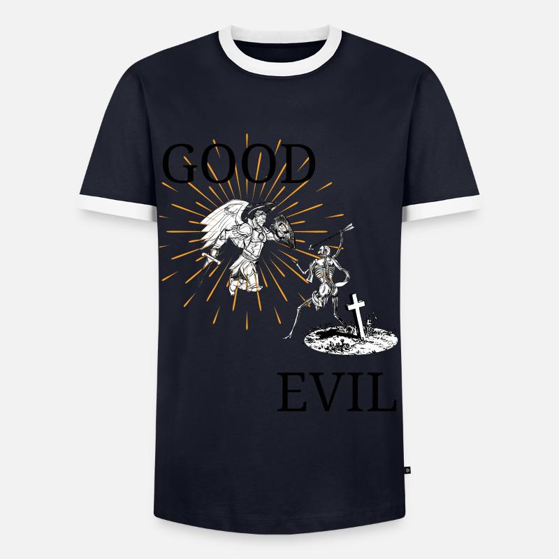 Good vs Evil - Men's Ringer Shirt - navy/white