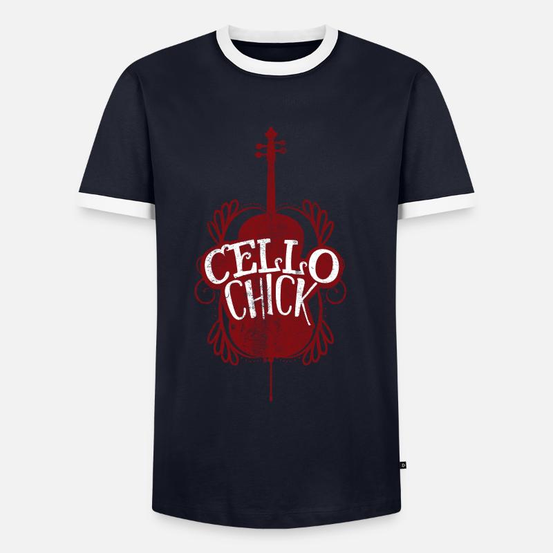 cello - Men's Ringer Shirt - navy/white