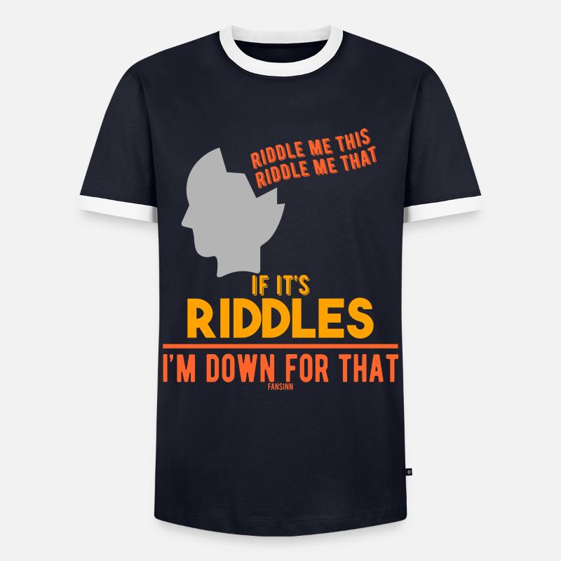 Solving puzzles - Men's Ringer Shirt - navy/white 