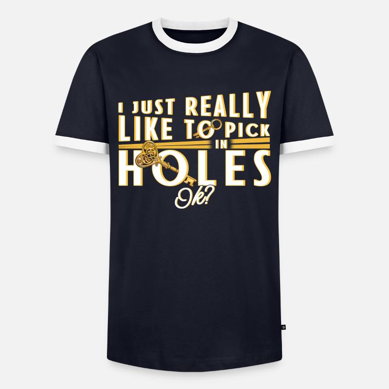 Locksmith locksmith gift - Men's Ringer Shirt - navy/white 