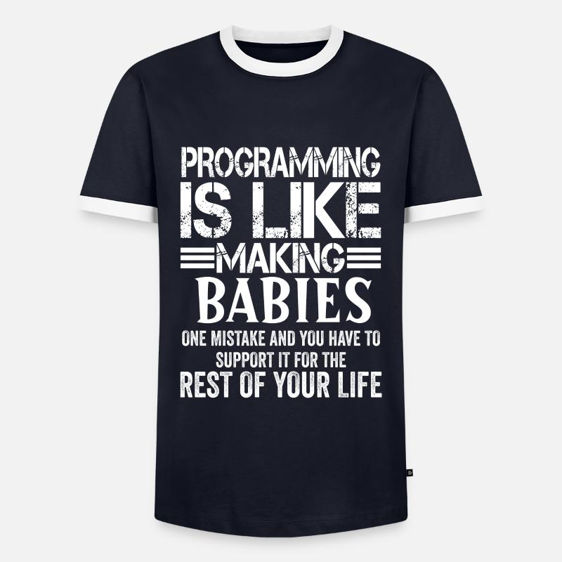 Programmierer Informatiker Coder Geschenk - Männer Kontrast-T-Shirt - Navy/Weiß