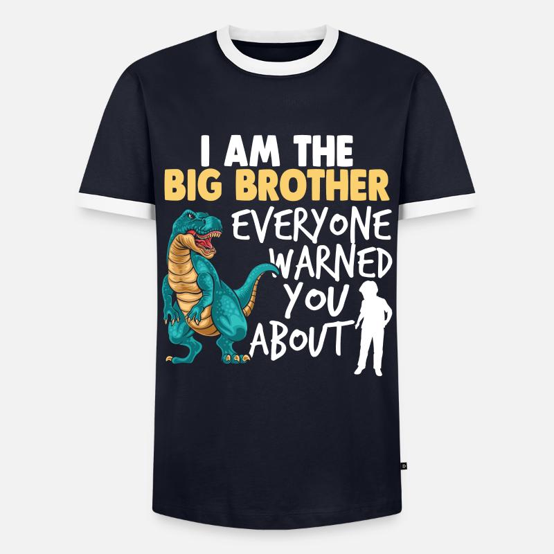 Ich bin der große Bruder - Männer Kontrast-T-Shirt - Navy/Weiß 