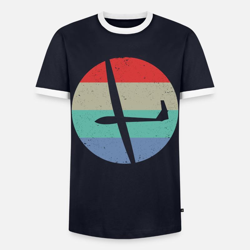 Glider Glider Gliding Glider - Men's Ringer Shirt - navy/white 