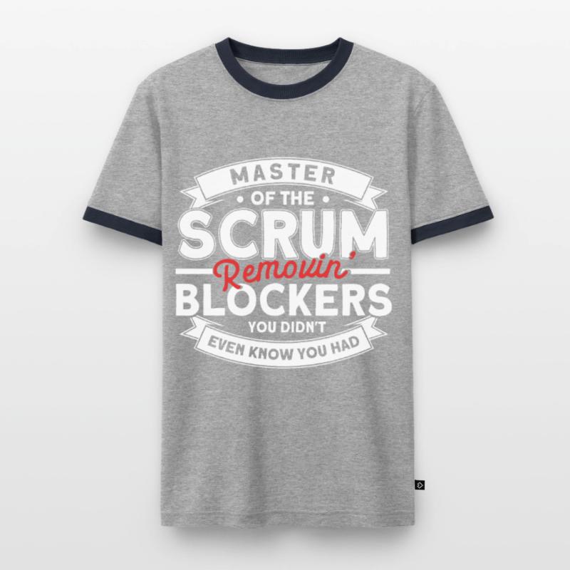 Git Developer Scrum Master Programmeur Cadeau T-shirt contrasté Homme