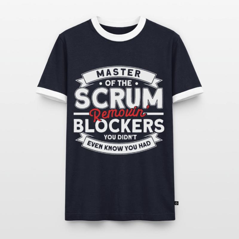 Git Developer Scrum Master Programmeur Cadeau T-shirt contrasté Homme