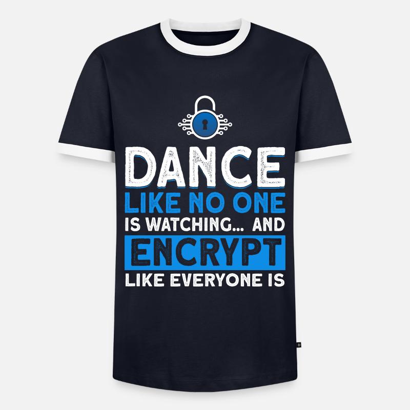 Computerfreak IT Sicherheit Cybersecurity Geschenk - Männer Kontrast-T-Shirt - Navy/Weiß 
