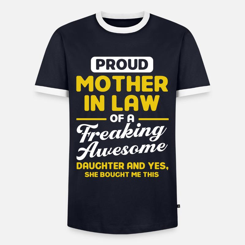 Schwiegermutter Mutter Schwiegermutter - Männer Kontrast-T-Shirt - Navy/Weiß