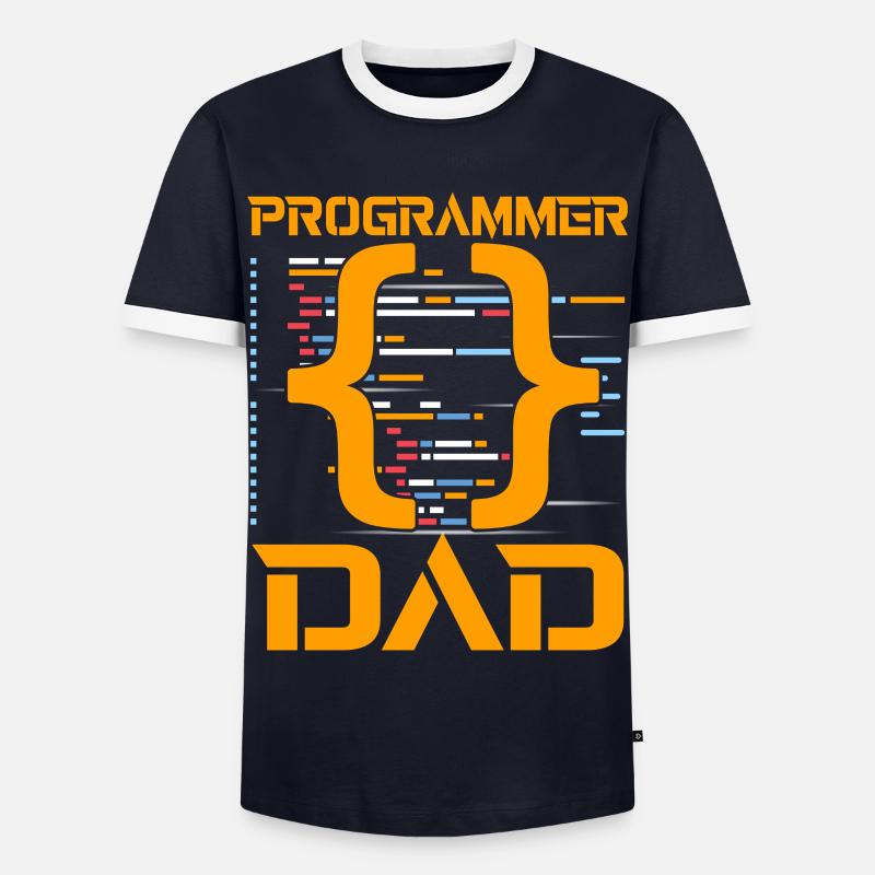 Programmer Dad - Männer Kontrast-T-Shirt - Navy/Weiß