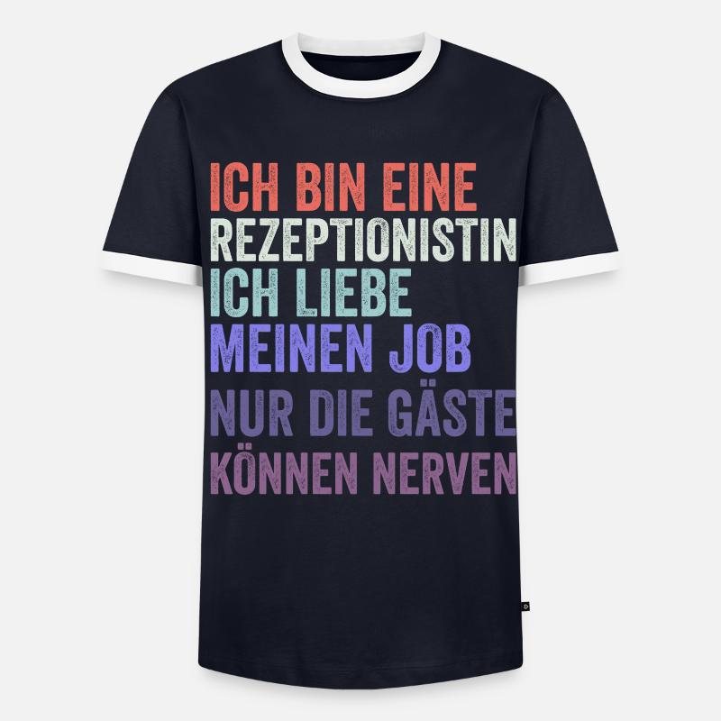 Ich Bin Eine Rezeptionistin - Männer Kontrast-T-Shirt - Navy/Weiß 