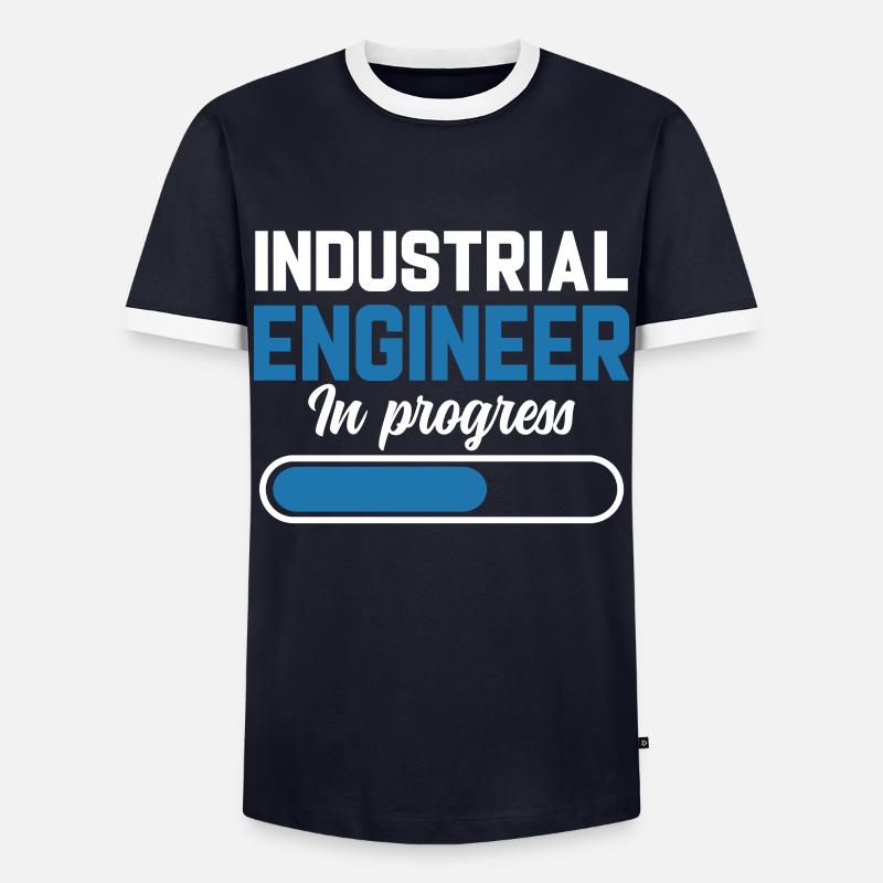 Industrial Engineer In Progress - Men's Ringer Shirt - navy/white