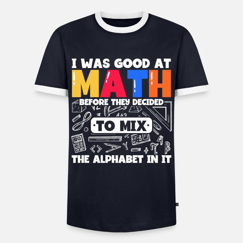 Math Mathematics Science Math Gift - Men's Ringer Shirt - navy/white