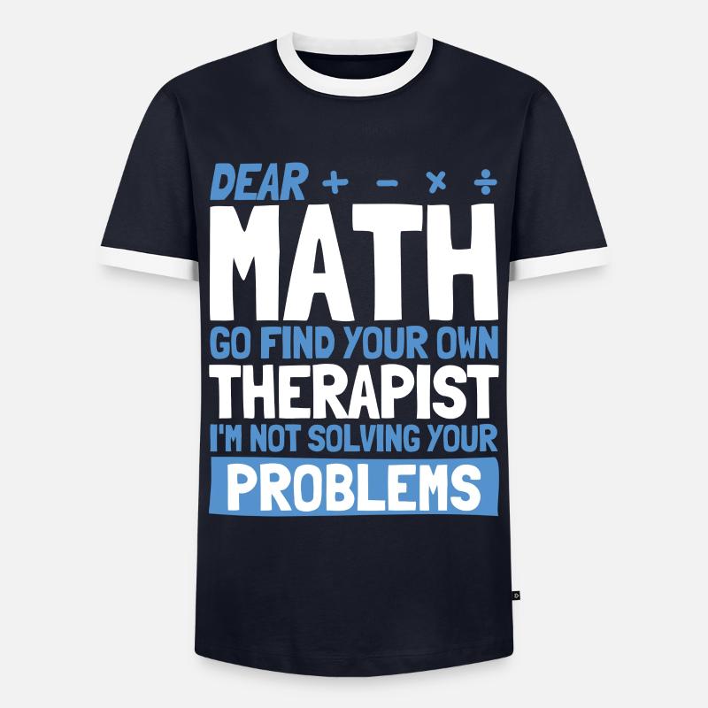 Math Mathematics Science Math Gift - Men's Ringer Shirt - navy/white