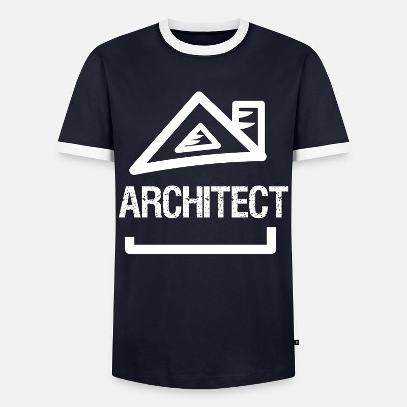 Architect House Architecture Architects - Men's Ringer Shirt - navy/white 