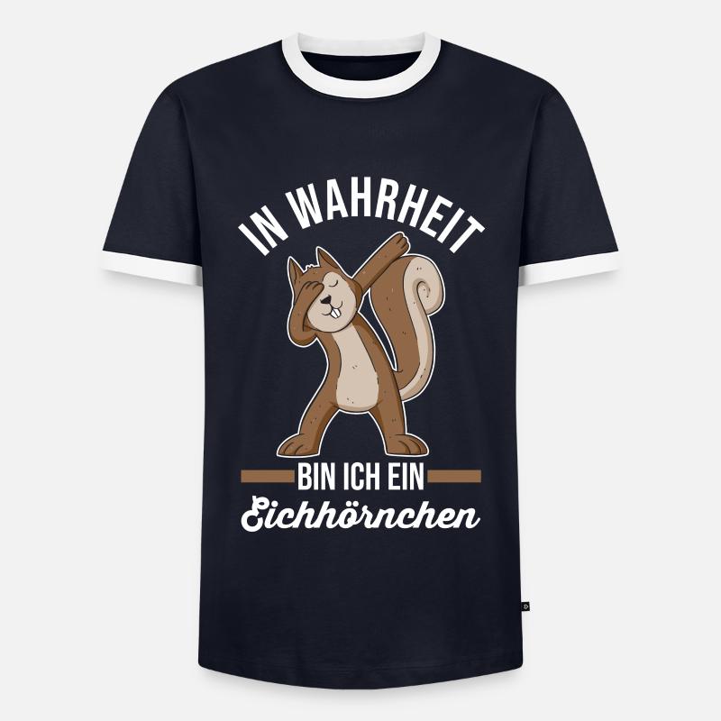 Erdmännchen - Männer Kontrast-T-Shirt - Navy/Weiß