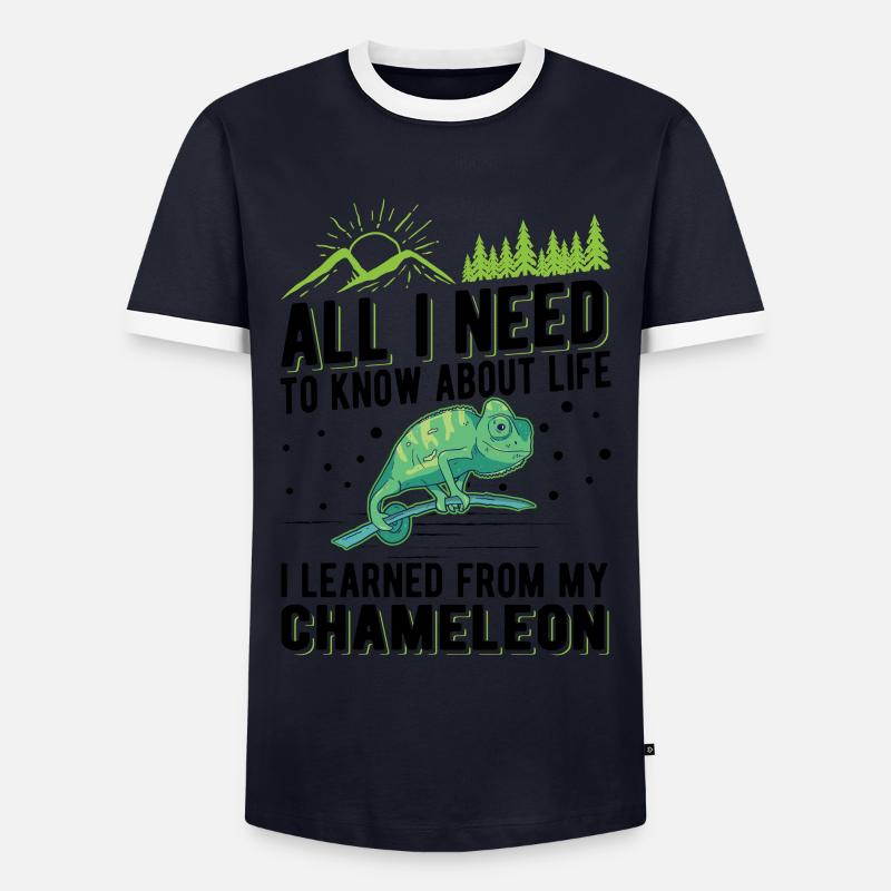 Chameleon Gift Chameleon - Men's Ringer Shirt - navy/white 