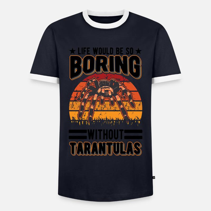 Tarantula Spider Tarantula - Men's Ringer Shirt - navy/white 