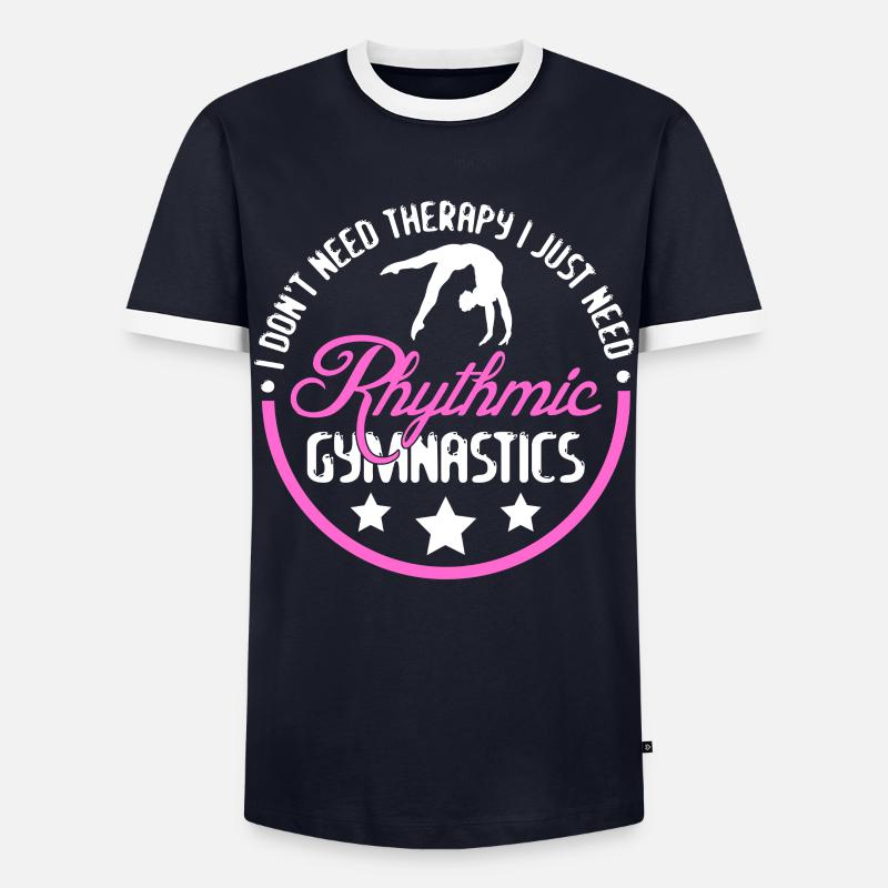 Rhythmic Gymnastics - Männer Kontrast-T-Shirt - Navy/Weiß